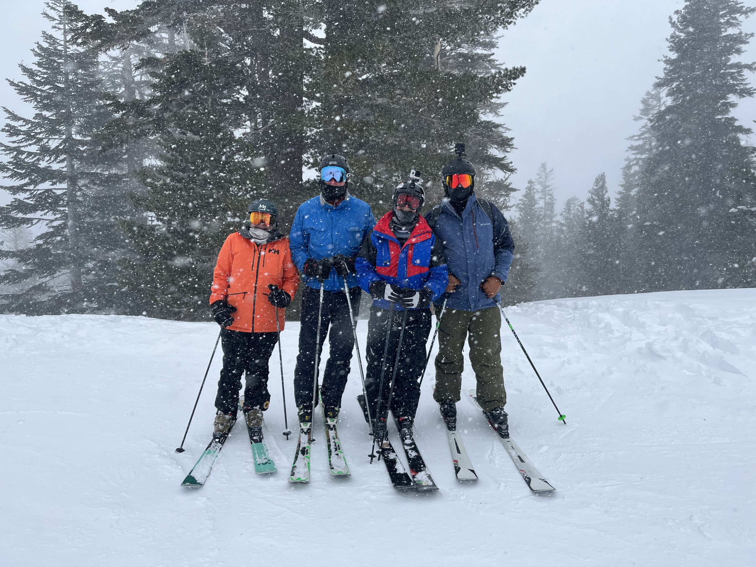 People standing on Skis
