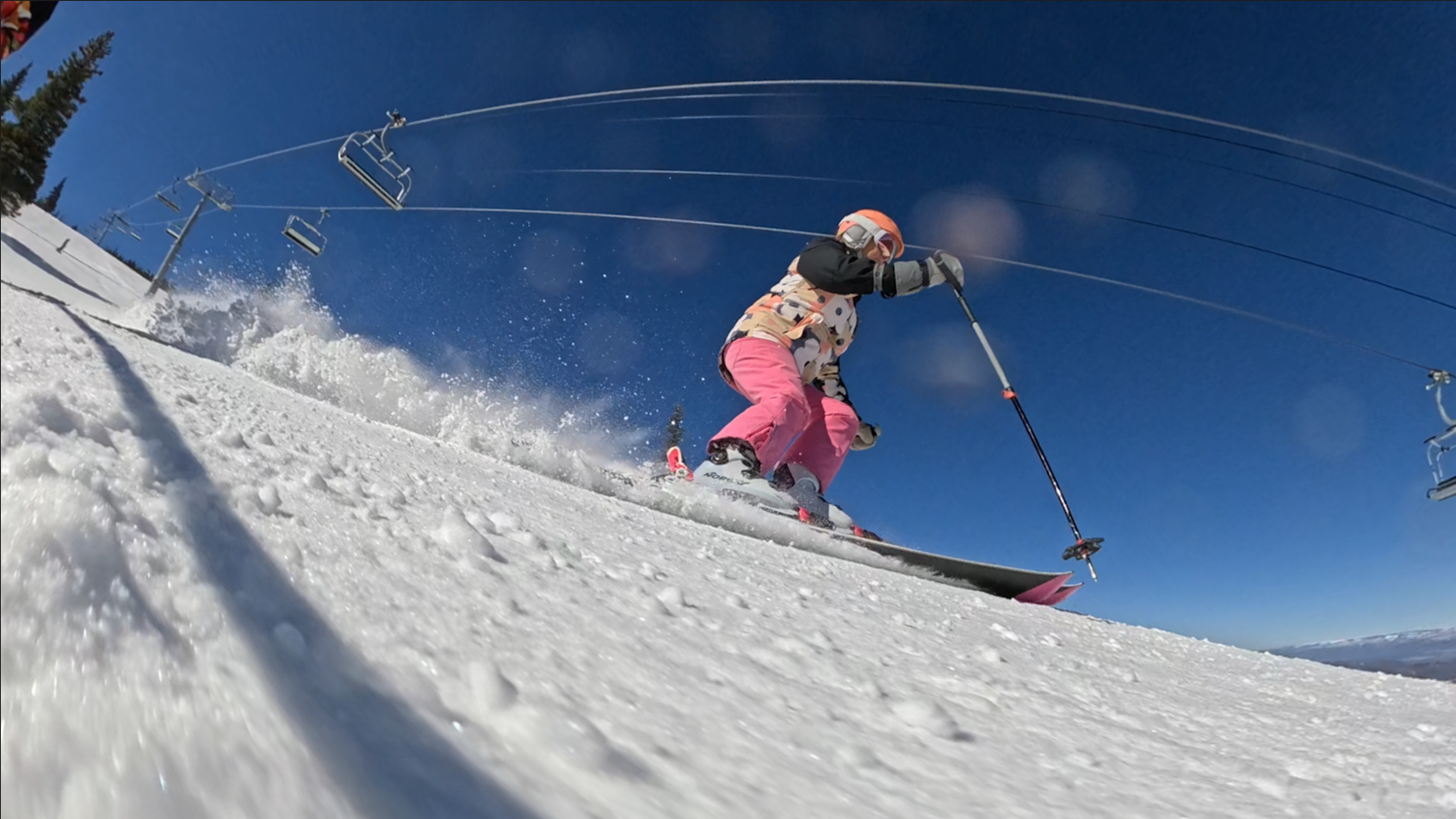 Patti skiing